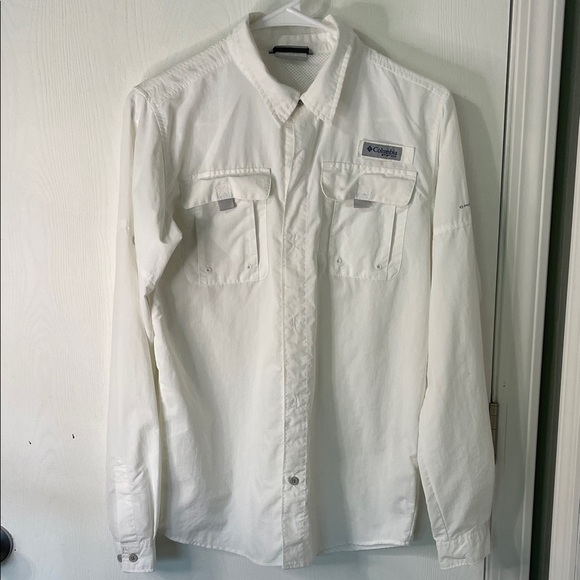 Columbia PFG Omni-Shade White Button-Up Shirt Size XL - Picture 1 of 11